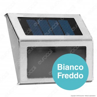 Life Segnapasso LED da Muro 0,2W con Pannello Solare e Sensore