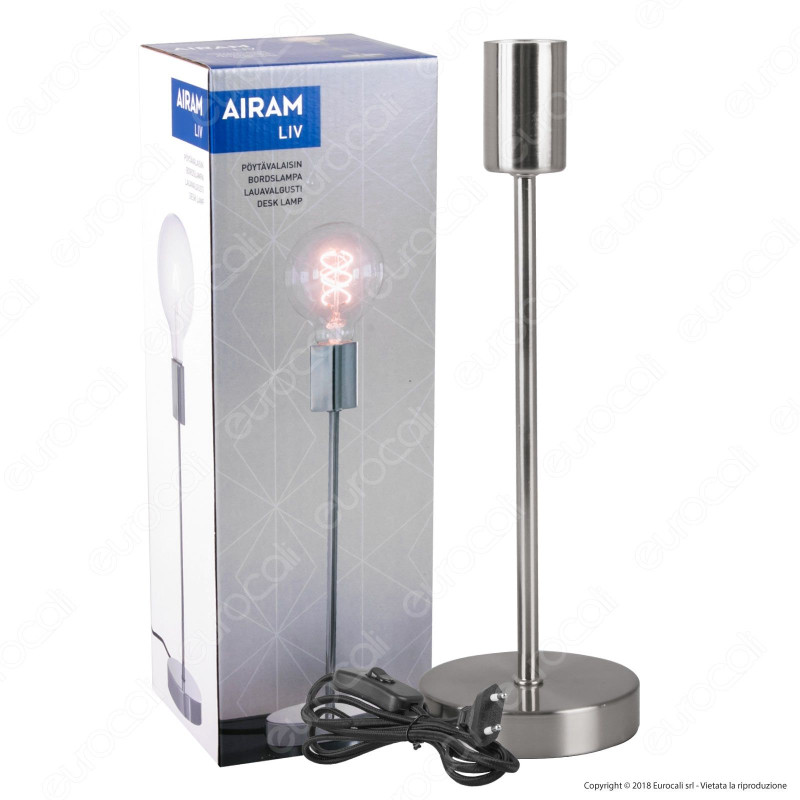 Airam Bot Lighting LIV Lampada da Tavolo con Portalampada per