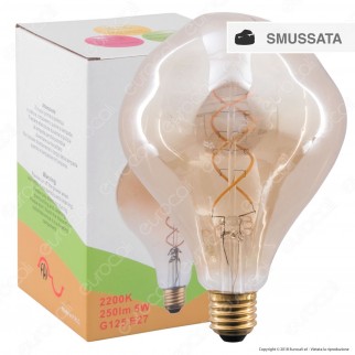 FAI Lampadina E27 Filamento LED a Doppia Spirale 5W Bulb Effetto