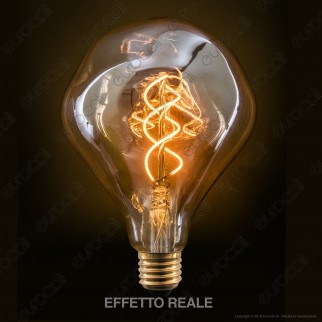 FAI Lampadina E27 Filamento LED a Doppia Spirale 5W Bulb Effetto