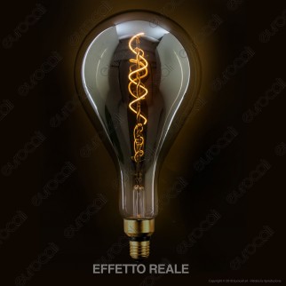 FAI Lampadina E27 Filamento LED a Spirale 5W Bulb A160 con Vetro