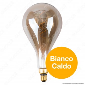 FAI Lampadina E27 Filamento LED a Spirale 5W Bulb A160 con Vetro