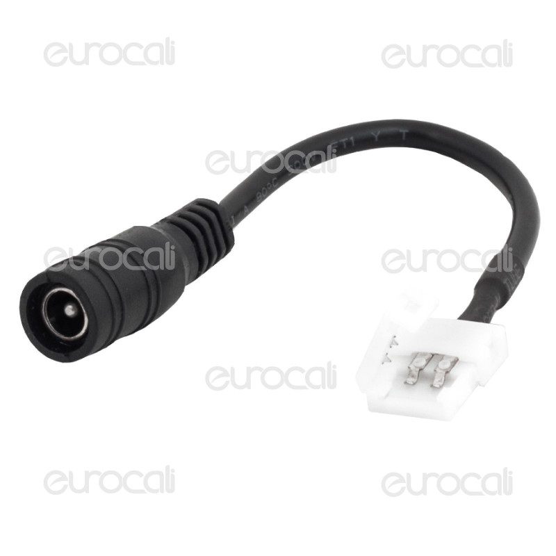 Connettore da Clip 2 Pin a Jack 2.1 per Strisce LED Monocolore 3528 -