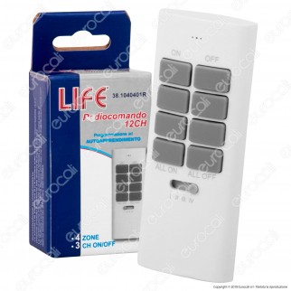 Life Radiocomando con 12 Canali Memorizzabili per Presa Wireless