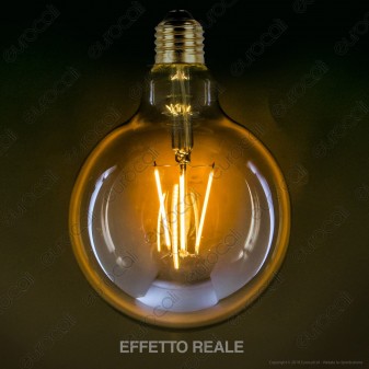 Bot Lighting Lampadina LED E27 7W Globo G125 Filamento Ambrata - mod.