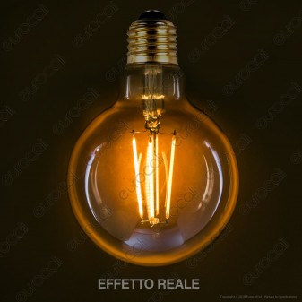 Bot Lighting Lampadina LED E27 7W Globo G95 Filamento Ambrata - mod.