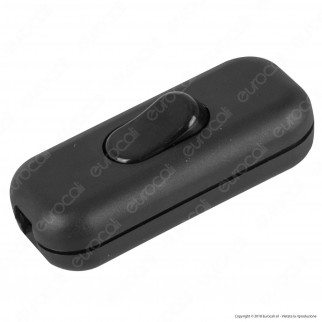 FAI Interruttore Passafilo Unipolare a Bilanciere Colore Nero - mod.