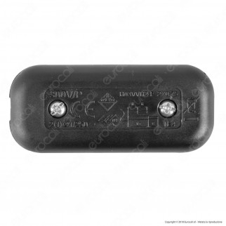 FAI Interruttore Passafilo Unipolare a Bilanciere Colore Nero - mod.