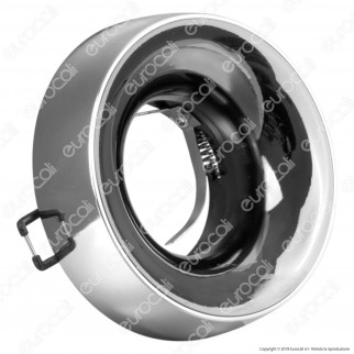 Kanlux ELNIS L Portafaretto Rotondo da Incasso Colore Cromo e