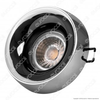 Kanlux ELNIS L Portafaretto Rotondo da Incasso Colore Cromo e