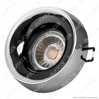 Kanlux ELNIS L Portafaretto Rotondo da Incasso Colore Cromo e