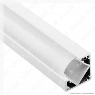 V-Tac VT-8114W 4 Profili Angolari in Alluminio per Strisce LED - Lunghezza 2 metri - SKU 3364