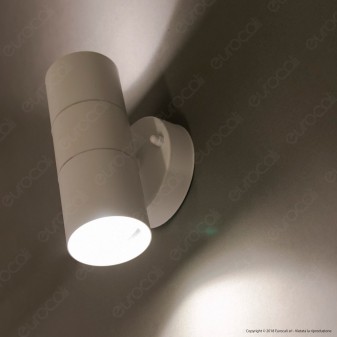 V-Tac VT-7622 Portalampada Doppio Wall Light da Muro per 2 Lampadine GU10 IP44 - SKU 7570