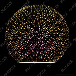 V-Tac VT-7206 Lampadario a Sospensione in Vetro Effetto 3D con Portalampada per Lampadine E27 - SKU 40121