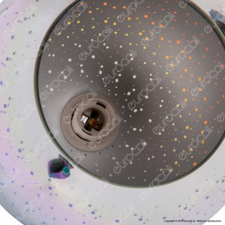 V-Tac VT-7256 Lampadario a Sospensione in Vetro Effetto 3D con Portalampada per Lampadine E27 - SKU 40131