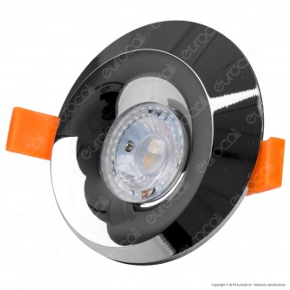 Kanlux BONIS DSO Portafaretto Rotondo da Incasso Colore Cromo per Lampadine GU10 e GU5.3 - mod. 28701