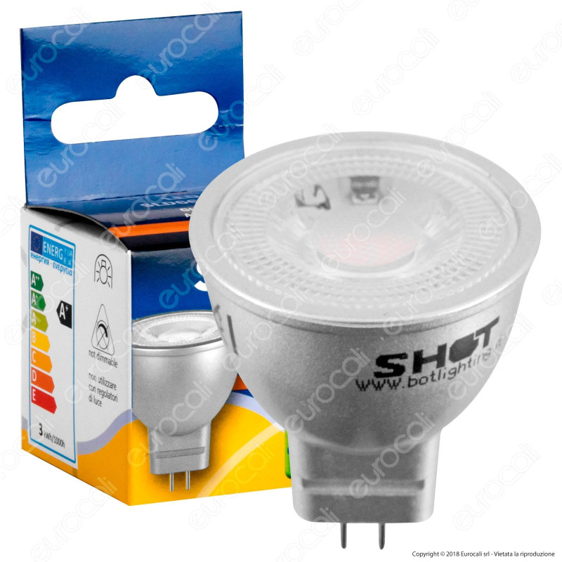 Bot Lighting Shot Lampadina LED GU4 2,6W Faretto MR11 12V - mod.