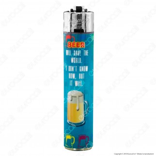 Atomic Festival Accendino Maxi Ricaricabile Fantasia Fresh Beer - Serie di 4 Accendini