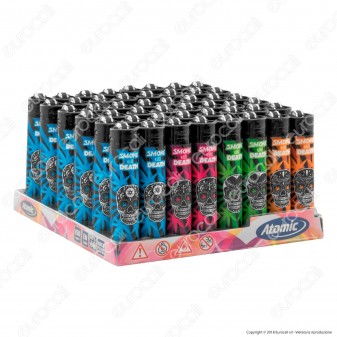 Atomic Festival Accendino Maxi Ricaricabile Fantasia Punk & Death da 48 Accendini