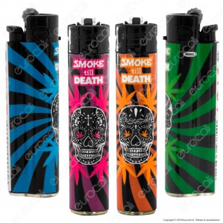 Atomic Festival Accendino Maxi Ricaricabile Fantasia Death - Serie di 4 Accendini