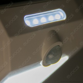Life Lampada da Muro LED 3W con Pannello Solare e Sensore Colore Bianco - mod. 39.920315C