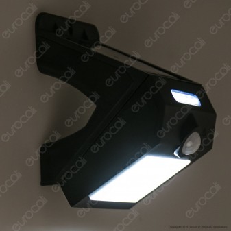 Life Lampada da Muro LED 3W con Pannello Solare e Sensore Colore Nero - mod. 39.9PLS102B