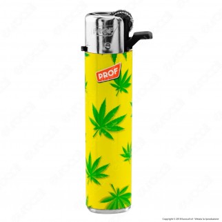 Prof Round Flint Accendino Maxi Fantasia Leaves - Serie di 5 Accendini