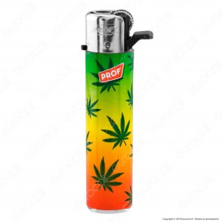 Prof Round Flint Accendino Maxi Fantasia Leaves - Serie di 5 Accendini