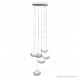 V-Tac Lampadario con Composizione LED Rotondo a Sospensione 76W con