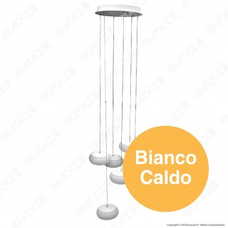 V-Tac Lampadario con Composizione LED Rotondo a Sospensione 76W con