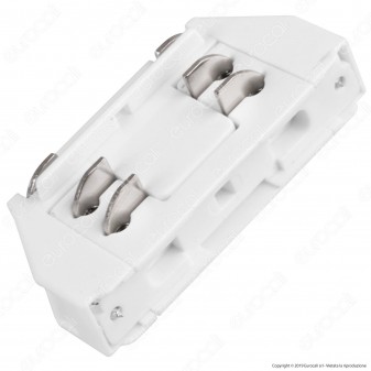 V-Tac Connettore a 4 Poli Colore Bianco per Track Light - SKU 3655