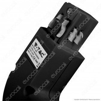 V-Tac Connettore L a 4 Poli Colore Nero per Track Light - SKU 3528