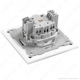 V-Tac VT-5711 Presa a Incasso Singola Schuko Colore Bianco Rivestimento in Vetro - SKU 8379