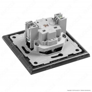 V-Tac VT-5711 Presa a Incasso Singola Schuko Colore Nero Rivestimento in Vetro - SKU 8399