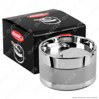 Atomic Posacenere Grigio da Tavolo in Metallo