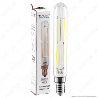 V-Tac VT-2204 Lampadina LED E14 4W Tubolare 4 Filamenti - SKU 2701 /