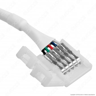 Connettore Clip 5 Pin RGB+W per Controller Strisce LED Multicolore - SKU 2588