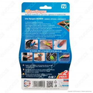 Intergross Super Spugna in Silicone Multiuso - Confezione da 2 Spugnette