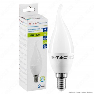 V-Tac VT-1818TP Lampadina LED E14 4W Candela Fiamma - SKU 4164 / 4156