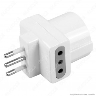 V-Tac Multipresa Adattatore Triplo con Schuko Colore Bianco - SKU 8723