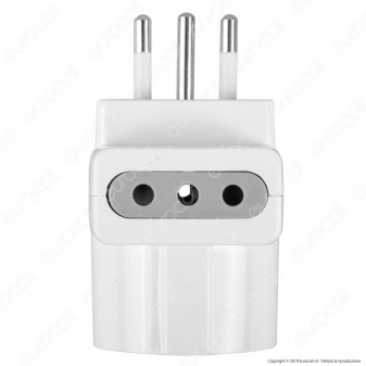 V-Tac Multipresa Adattatore Triplo con Schuko Colore Bianco - SKU 8723