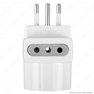 V-Tac Multipresa Adattatore Triplo con Schuko Colore Bianco - SKU 8723