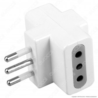 V-Tac Multipresa Adattatore Triplo con Prese 10A - SKU 8721