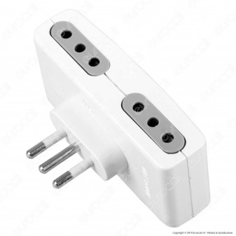 V-Tac Multipresa Adattatore Quadruplo con Prese 10A - SKU 8725