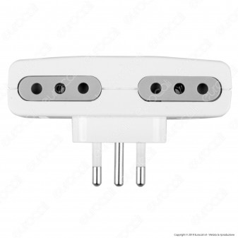 V-Tac Multipresa Adattatore Quadruplo con Prese 10A - SKU 8725