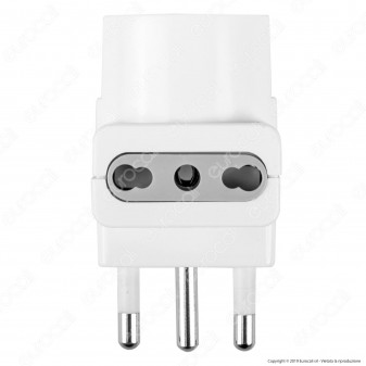 V-Tac Multipresa Adattatore Triplo con Schuko Colore Bianco - SKU 8724