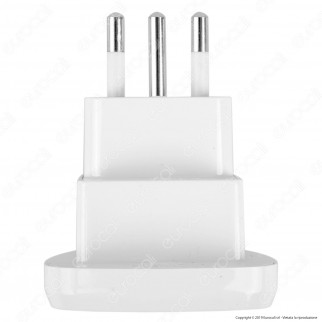 V-Tac Adattatore Singolo Universale Spina 10A Colore Bianco - SKU 8747