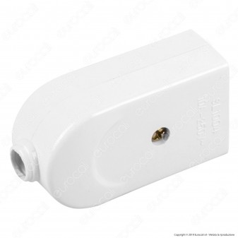 V-Tac Presa Singola 10A con Uscita Cavo Dritta Colore Bianco - SKU 8727