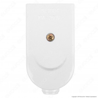 V-Tac Presa Singola 10A con Uscita Cavo Dritta Colore Bianco - SKU 8727