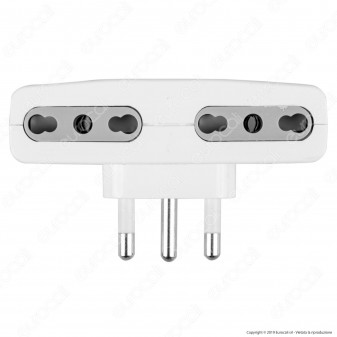 V-Tac Multipresa Adattatore Quadruplo con Spina 16A - SKU 8726